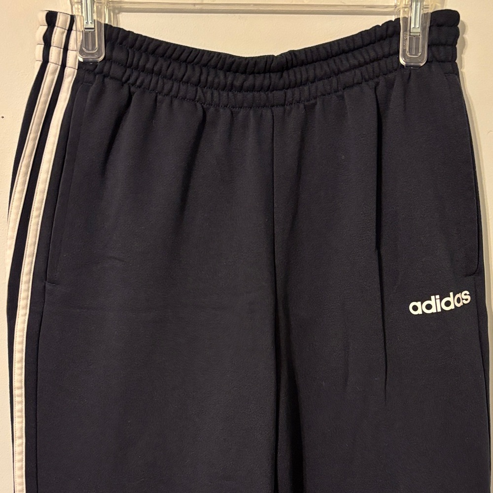 Adidas Navy Sweatpants with White Accents